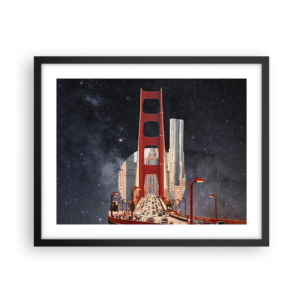 Affiche dans un cadre noir - Poster - Toujours au centre - 50x40 cm