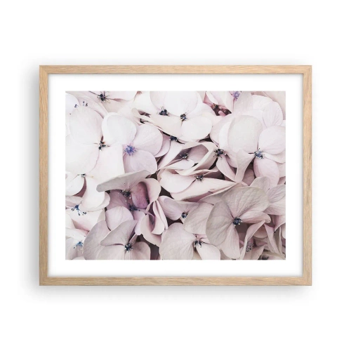 Affiche dans un chêne clair - Poster - Dans un flot de fleurs - 50x40 cm