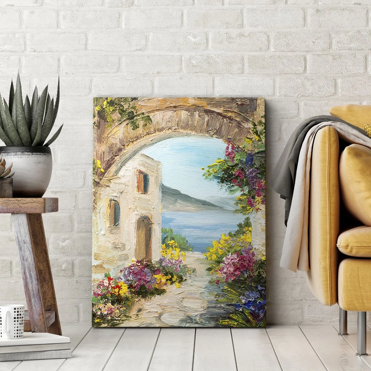 Impression sur toile - Image sur toile - Le charme d'une province côtière - 55x100 cm