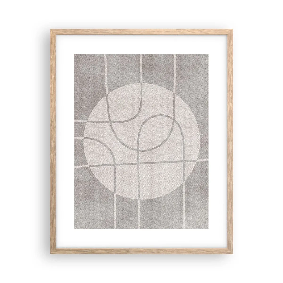 Affiche dans un chêne clair - Poster - Circulaire et tout droit - 40x50 cm