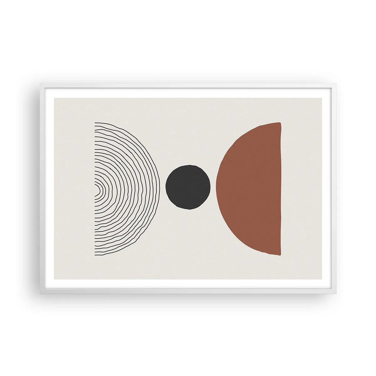 Affiche dans un cadre blanc - Poster - Au centre de l'attention - 100x70 cm