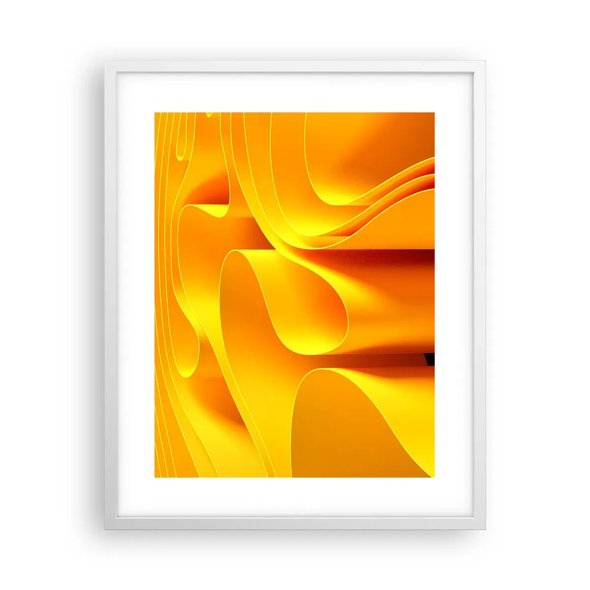 Affiche dans un cadre blanc - Poster - Comme les vagues du soleil - 40x50 cm