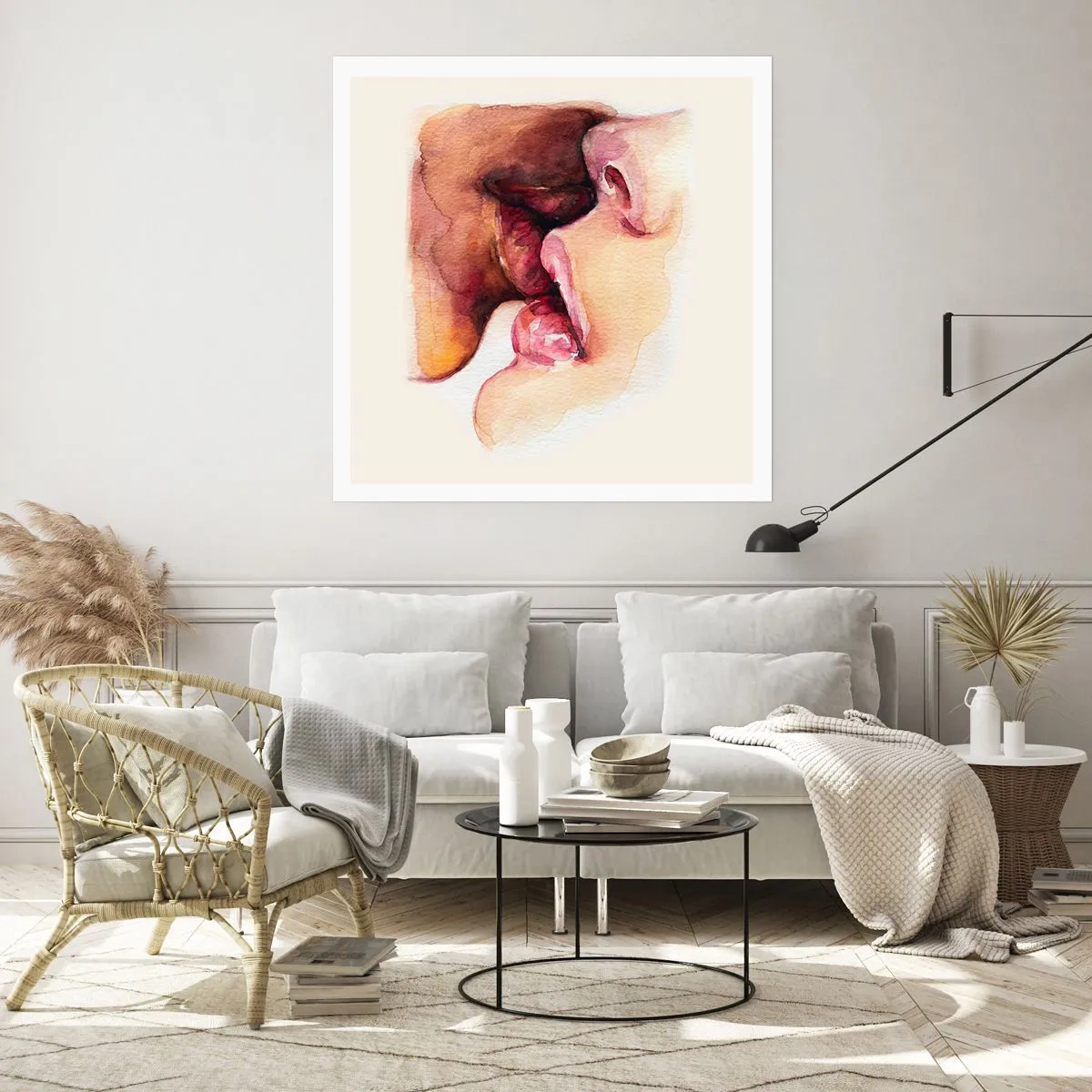Affiche - Poster - Comme le jour et la nuit, la terre et le ciel - 60x60 cm