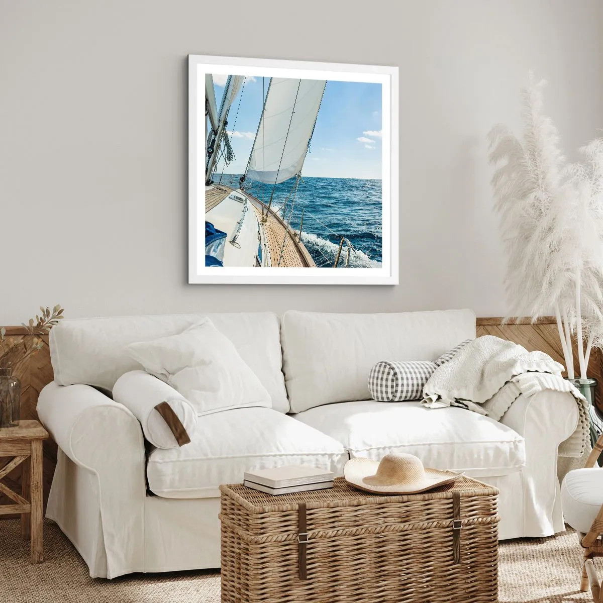 Affiche dans un cadre blanc - Poster - Ohé, l'aventure - 40x40 cm