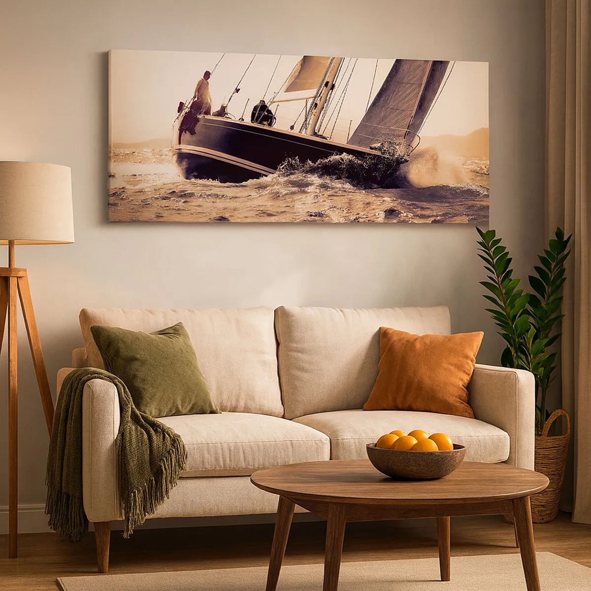 Impression sur toile - Image sur toile - Navigue, marin - 100x40 cm