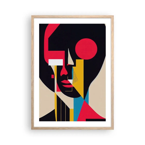 Affiche dans un chêne clair - Poster - Son monde intérieur - 50x70 cm