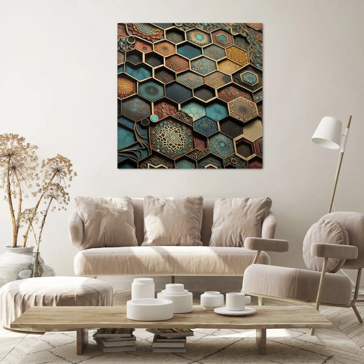 Impression sur toile - Image sur toile - Ornements arabes – variation - 30x30 cm