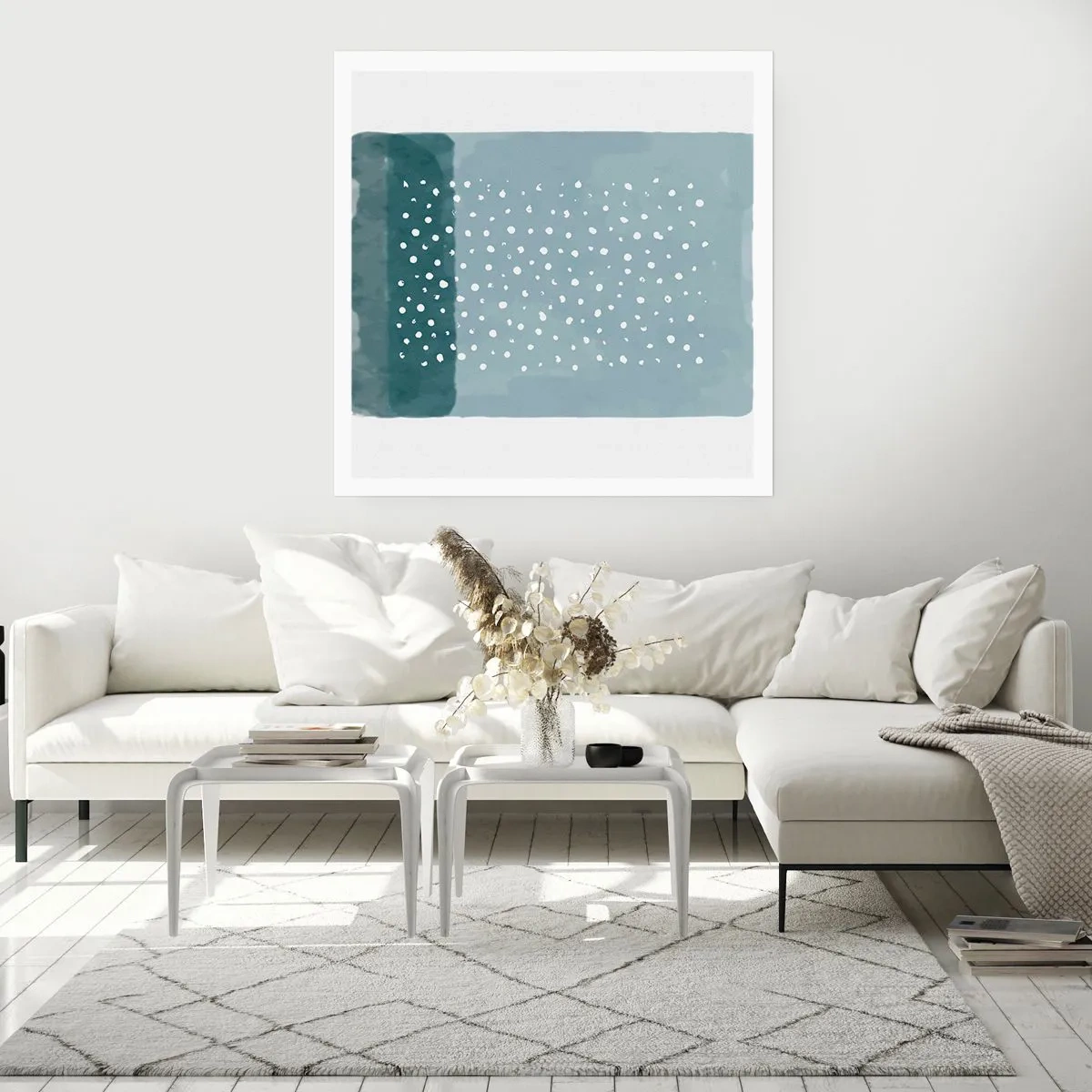 Affiche - Poster - Évolution de bleus - 50x50 cm