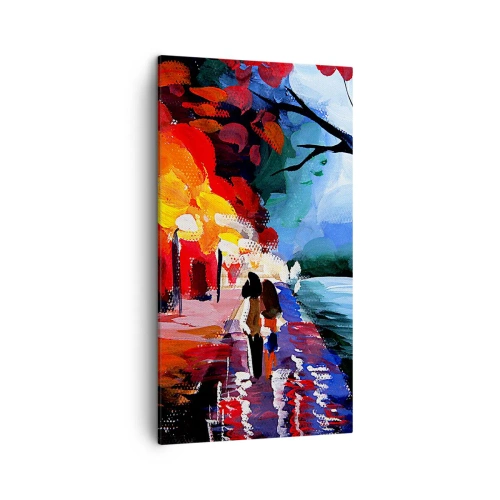 Impression sur toile - Image sur toile - Automne flamboyant dans le parc - 45x80 cm