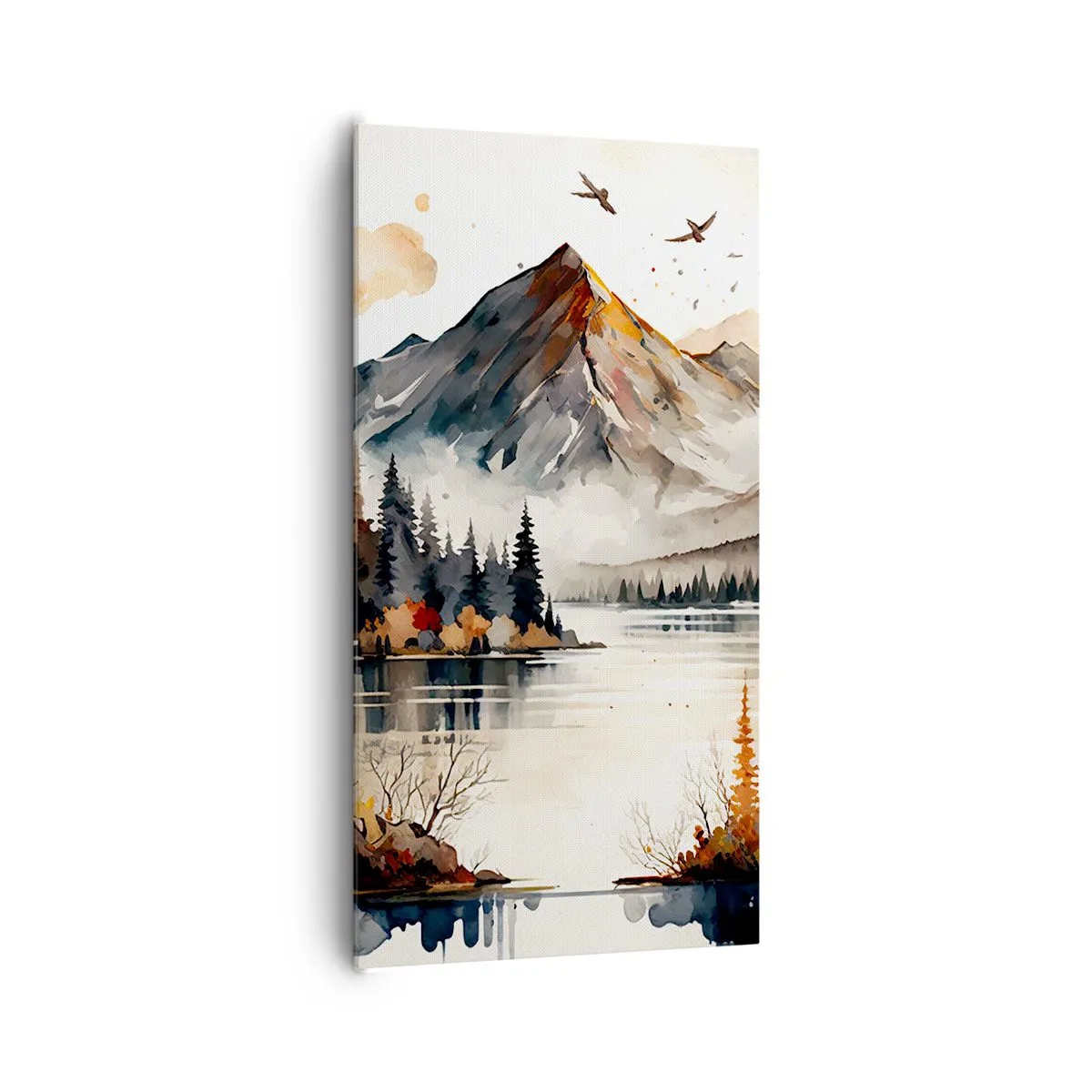 Impression sur toile - Image sur toile - Automne doré dans les montagnes - 65x120 cm