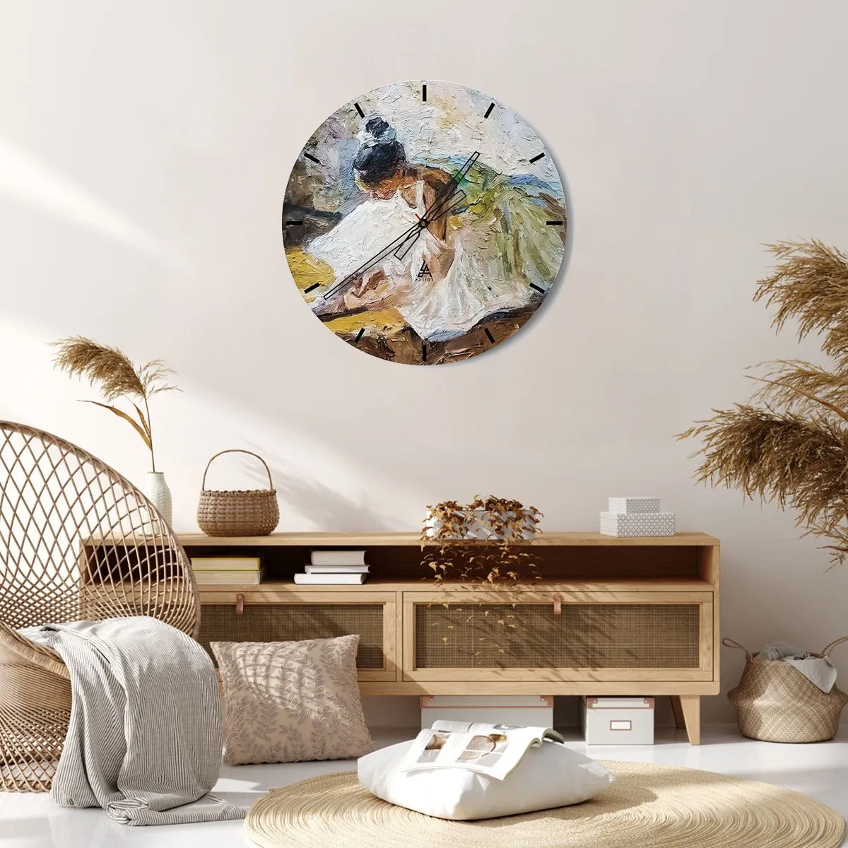 Horloge murale - Pendule murale - D'après un tableau de Degas - 30x30 cm