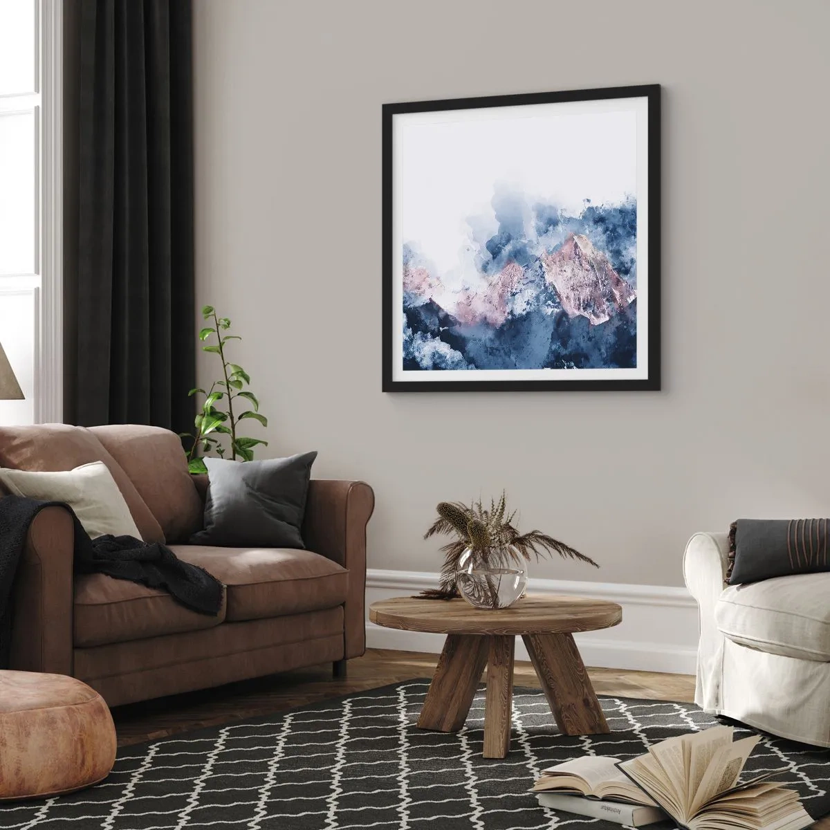 Affiche dans un cadre noir - Poster - Ce sont des sommets ! - 60x60 cm