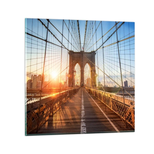 Impression sur verre - Image sur verre - Sur le pont d'or - 30x30 cm