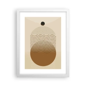 Affiche dans un cadre blanc - Poster - Sur l'origine des figures géométriques - 30x40 cm