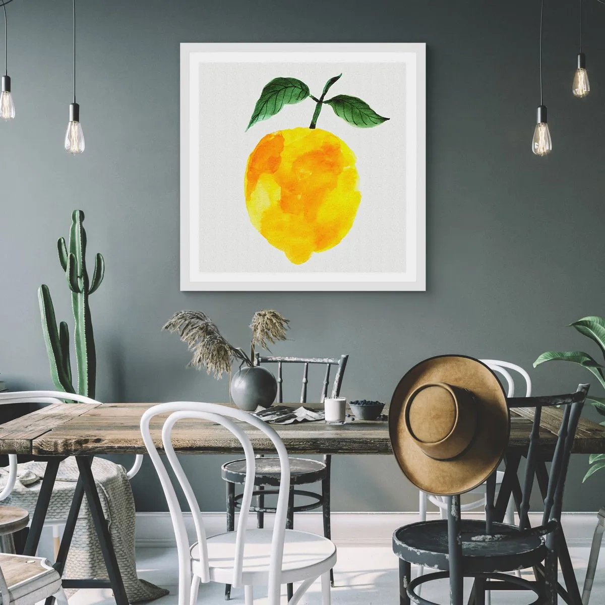 Affiche dans un cadre blanc - Poster - Comment reconnaitre le goût du soleil - 30x30 cm