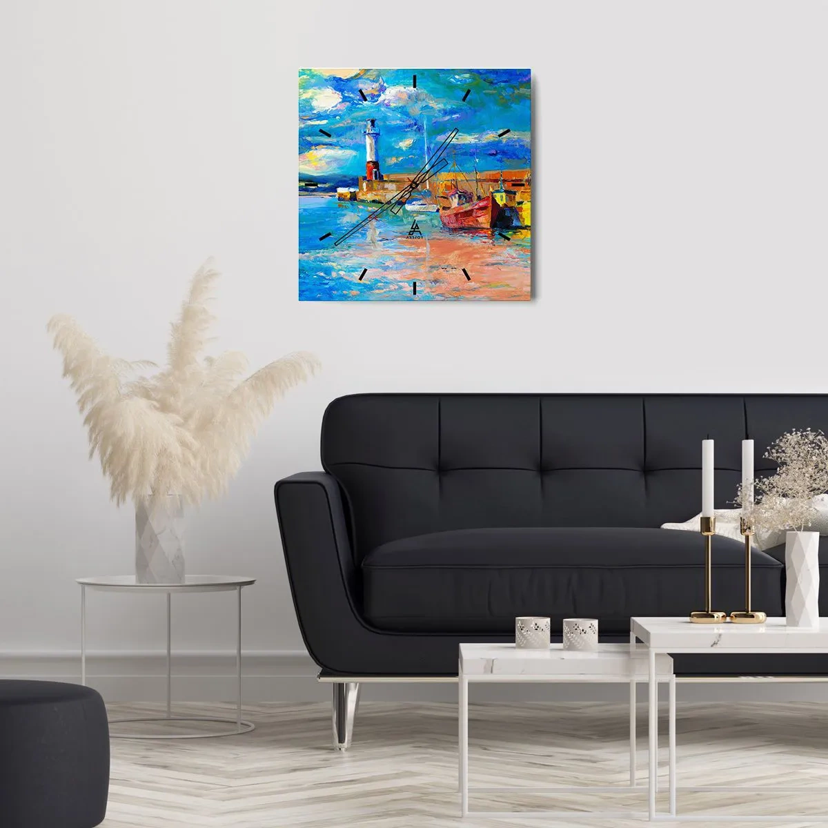 Horloge murale - Pendule murale - Un après-midi dans la baie arc-en-ciel - 30x30 cm