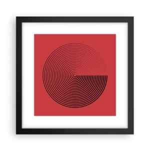 Affiche dans un cadre noir - Poster - Mouvement circulaire - 30x30 cm