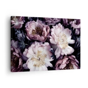 Impression sur toile - Image sur toile - Fleurs aux tons pastel délicats - 70x50cm - Bouquet à l'ancienne - Décoration murale moderne pour le salon et la chambre ARTTOR