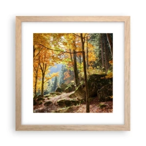 Affiche dans un chêne clair - Poster - Il est temps de se détendre - 30x30 cm