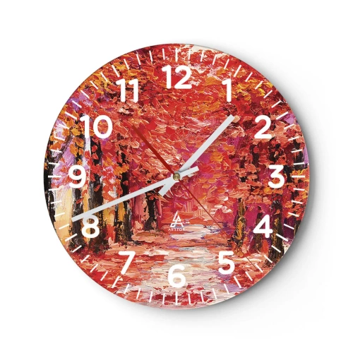 Horloge murale - Pendule murale - Impression d'automne - 40x40 cm
