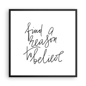 Affiche dans un cadre noir - Poster - C'est possible - 60x60 cm