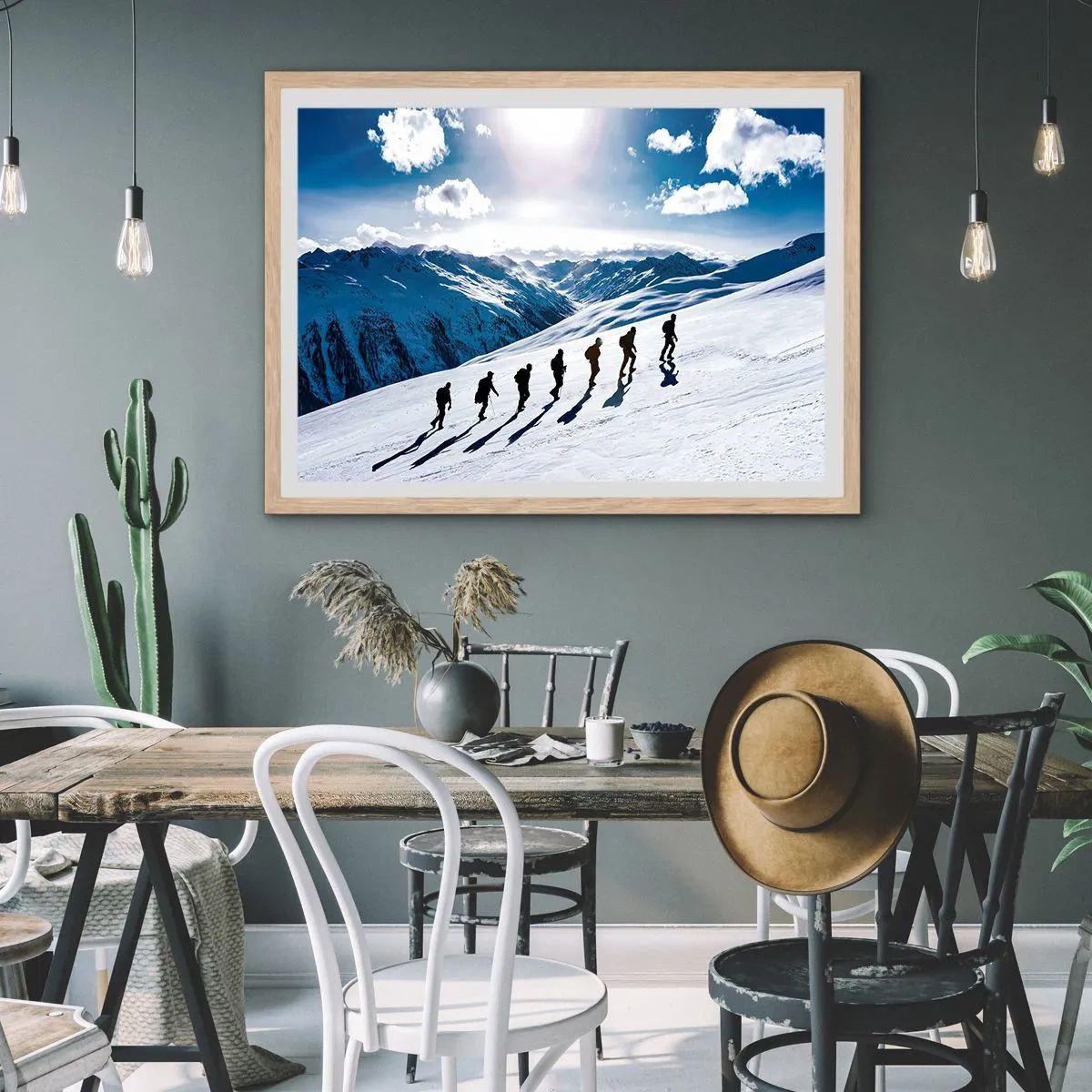 Affiche dans un chêne clair - Poster - L'équipe des conquérants - 100x70 cm