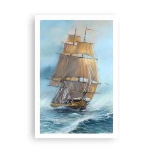 Affiche - Poster - Se précipitant sur les vagues - 61x91 cm