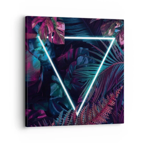 Impression sur toile - Image sur toile - Jardin de style disco - 30x30 cm