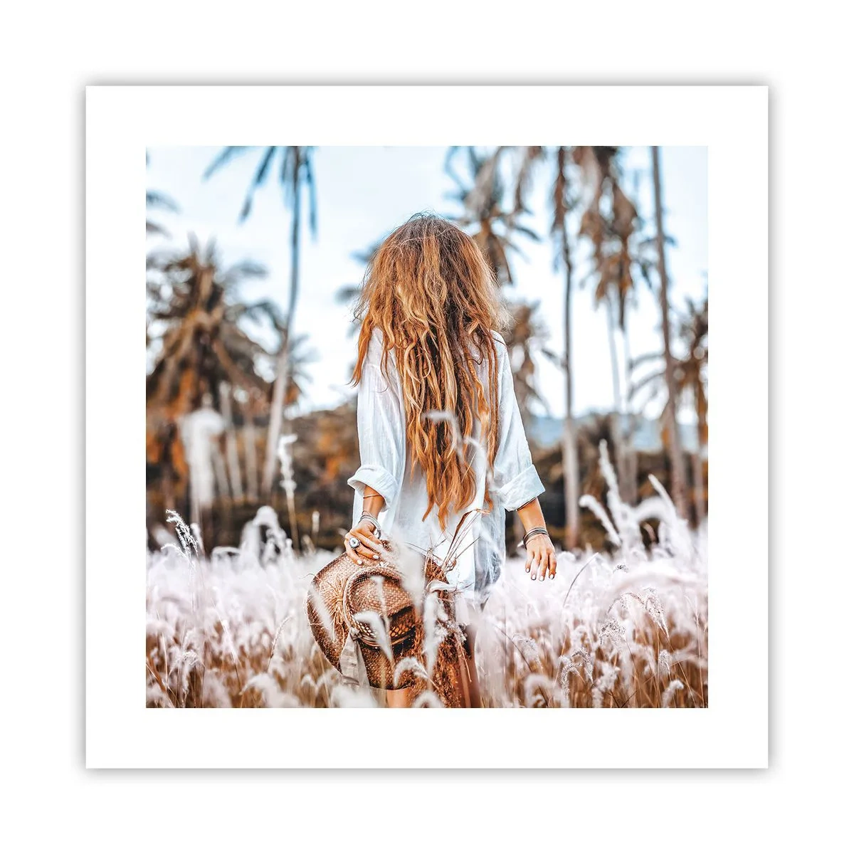 Affiche - Poster - Né de peluches d'herbe - 40x40 cm