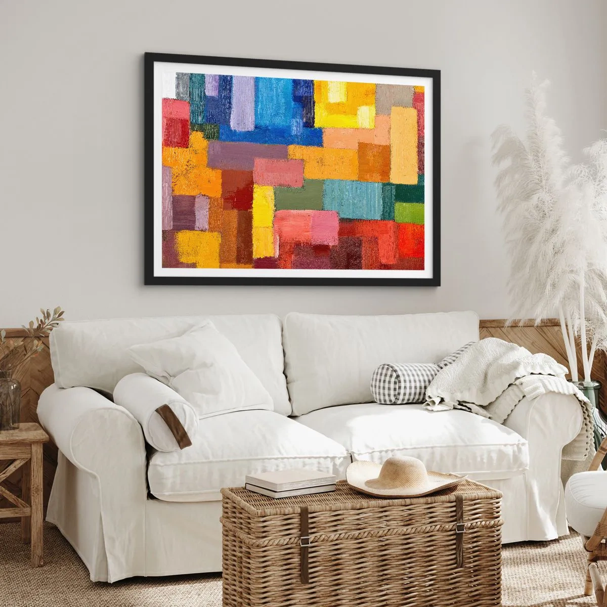 Affiche dans un cadre noir - Poster - Chacun est différent, tout est coloré - 40x30 cm