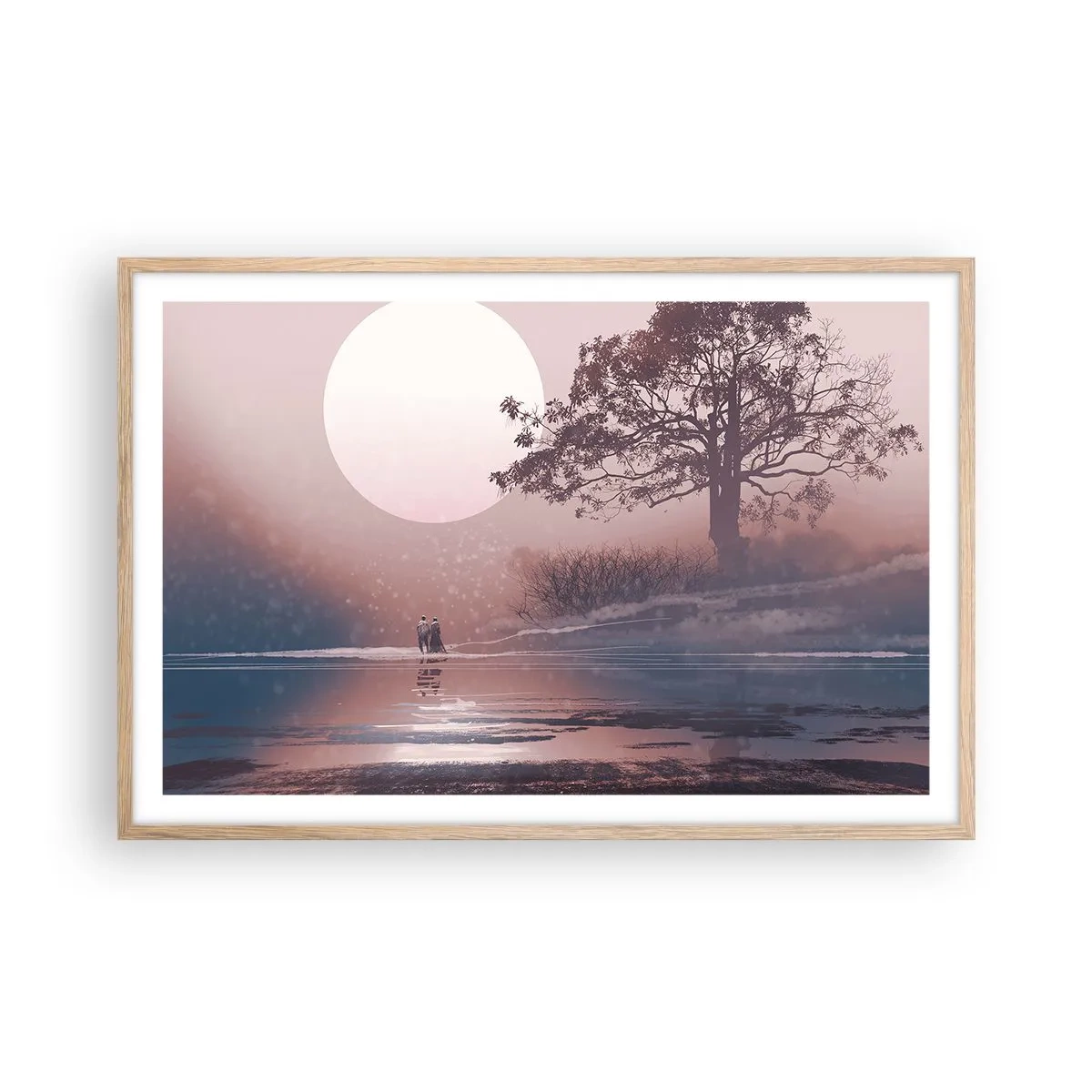 Affiche dans un chêne clair - Poster - Merveilles de la nuit - 91x61 cm