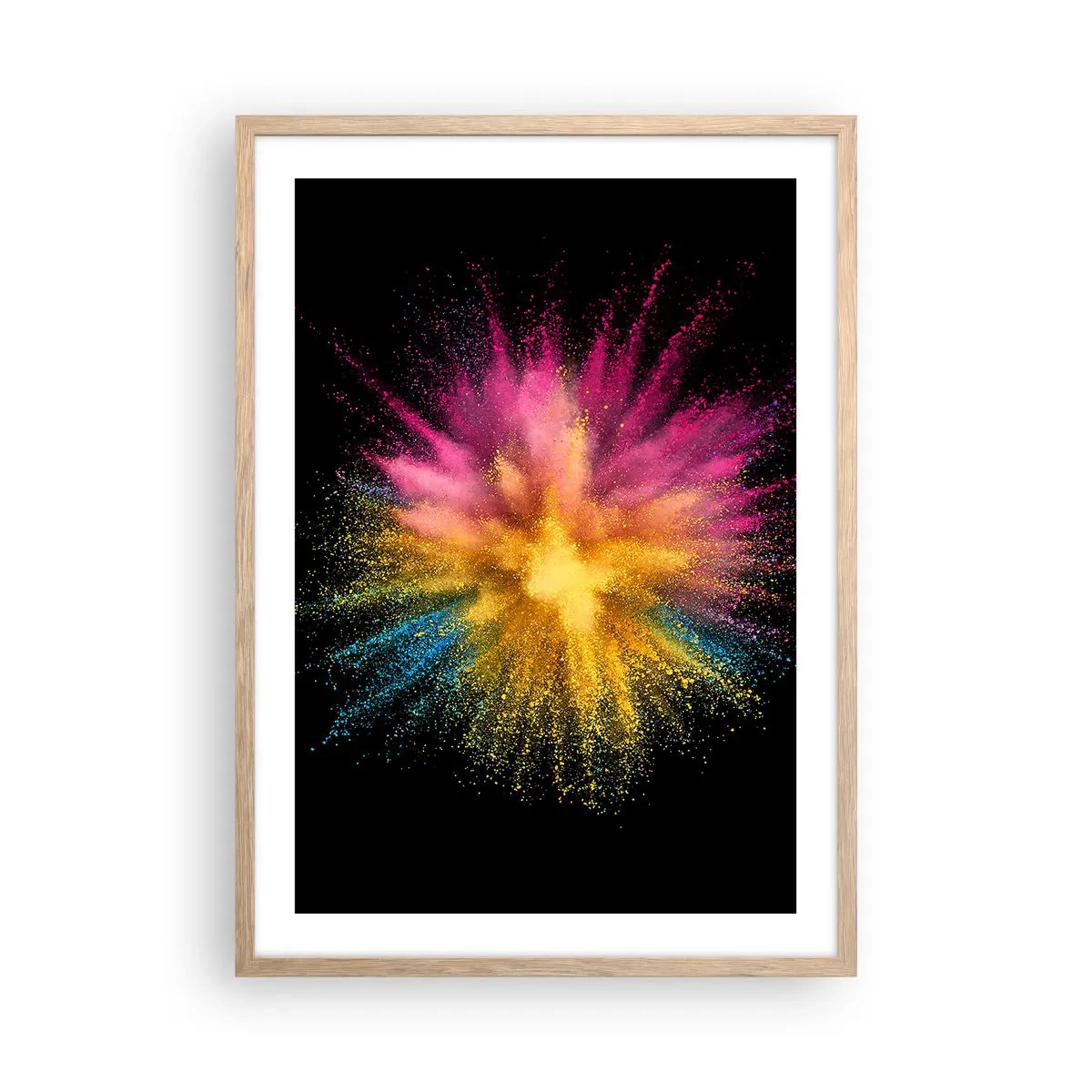 Affiche dans un chêne clair - Poster - Origine des couleurs - 50x70 cm