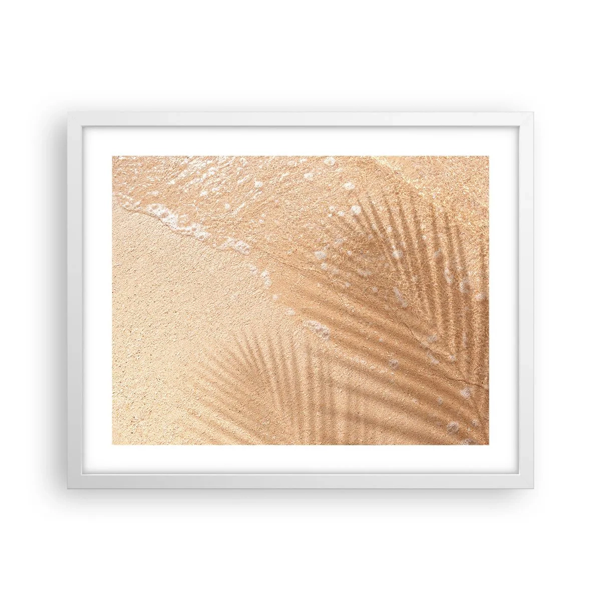Affiche dans un cadre blanc - Poster - Ombre d'un été chaud - 50x40 cm