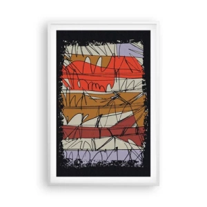 Affiche dans un cadre blanc - Poster - Composition spontanée - 61x91 cm
