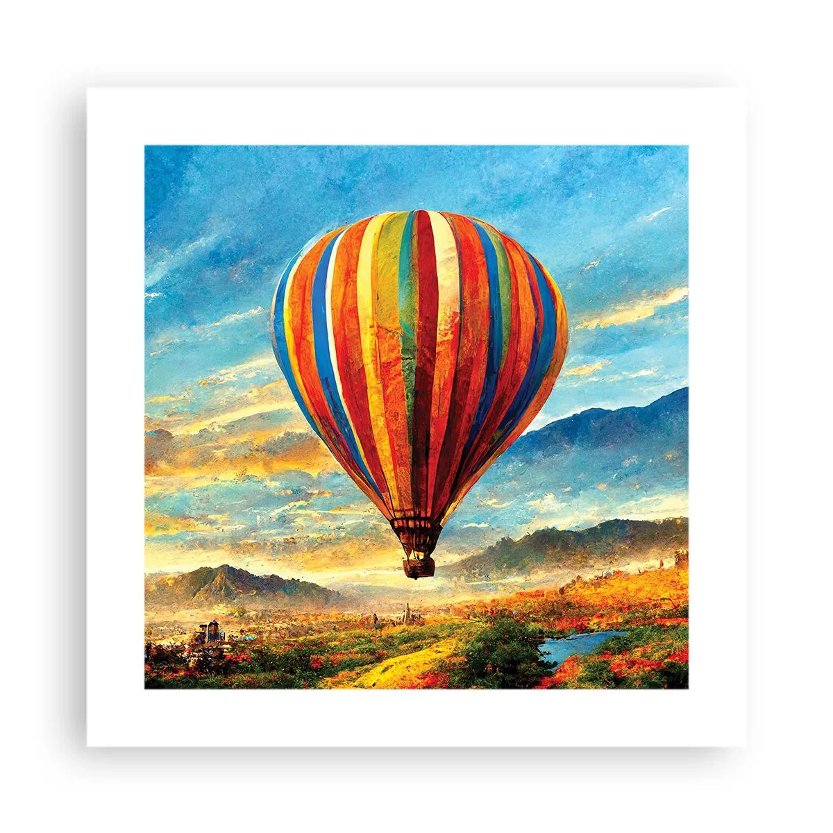 Affiche - Poster - Dans le silence on voit mieux - 40x40 cm