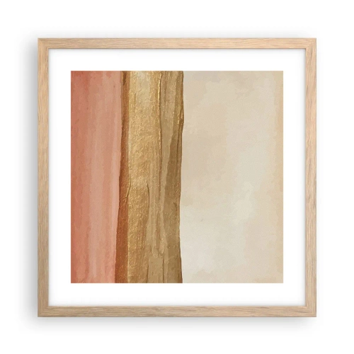 Affiche dans un chêne clair - Poster - Composition verticale - 40x40 cm