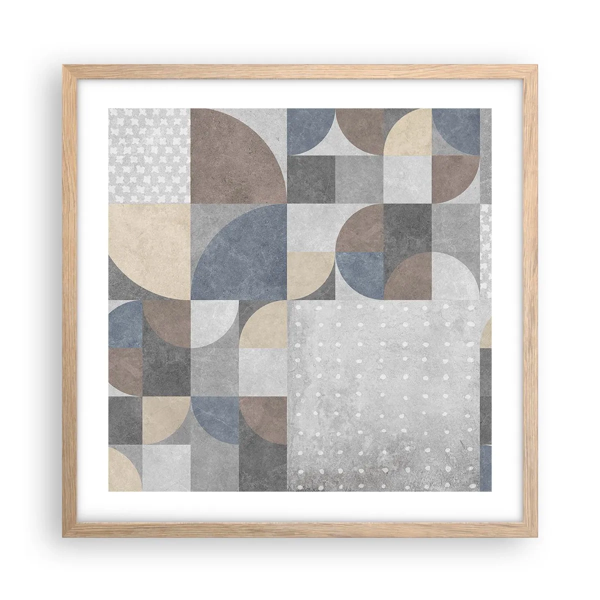 Affiche dans un chêne clair - Poster - Fantaisie de la céramique - 50x50 cm