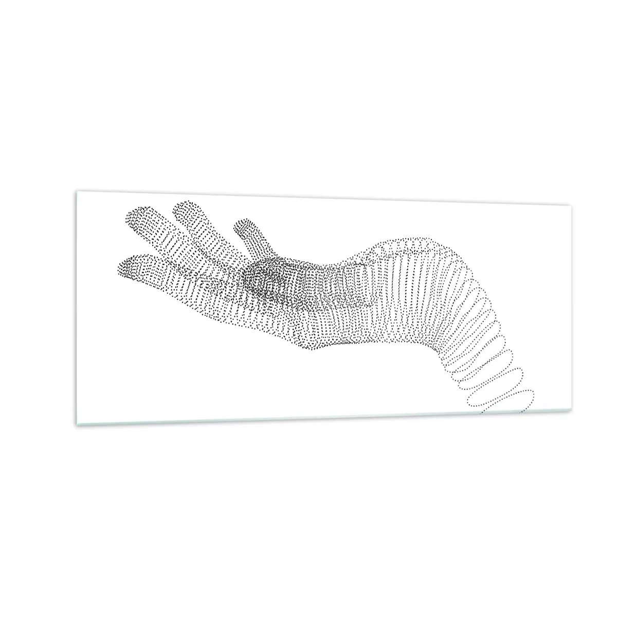 Impression sur verre - Image sur verre - La main ressort - 100x40 cm