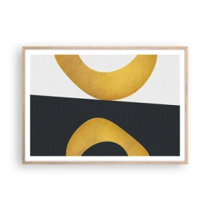 Affiche dans un chêne clair - Poster - Avant tout : l’or - 100x70 cm