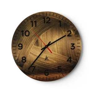 Horloge murale - Pendule murale - Dans un labyrinthe en or - 40x40 cm