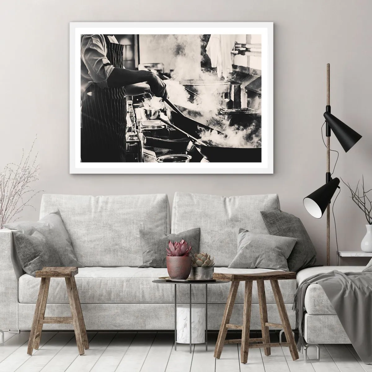 Affiche dans un cadre blanc - Poster - Alchimie des saveurs - 70x50 cm