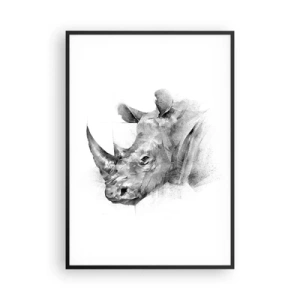Affiche dans un cadre noir - Poster - Potrait africain - 70x100 cm