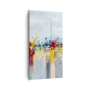 Impression sur toile - Image sur toile - Pont de joie sur le fleuve de la vie - 65x120 cm