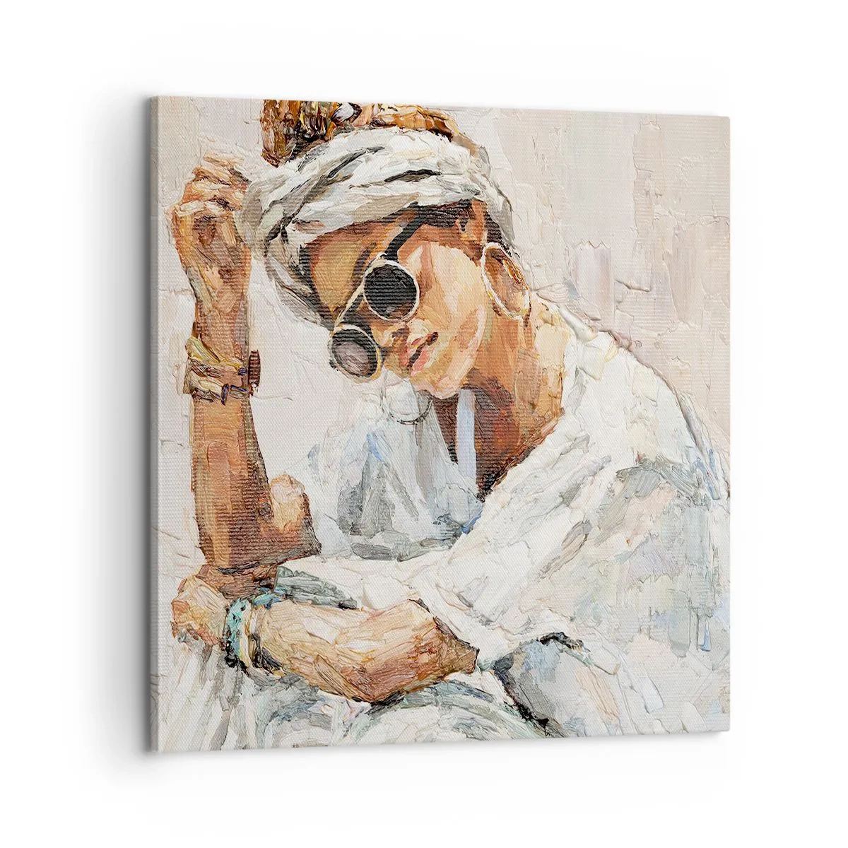 Impression sur toile - Image sur toile - Portrait en plein soleil - 60x60 cm