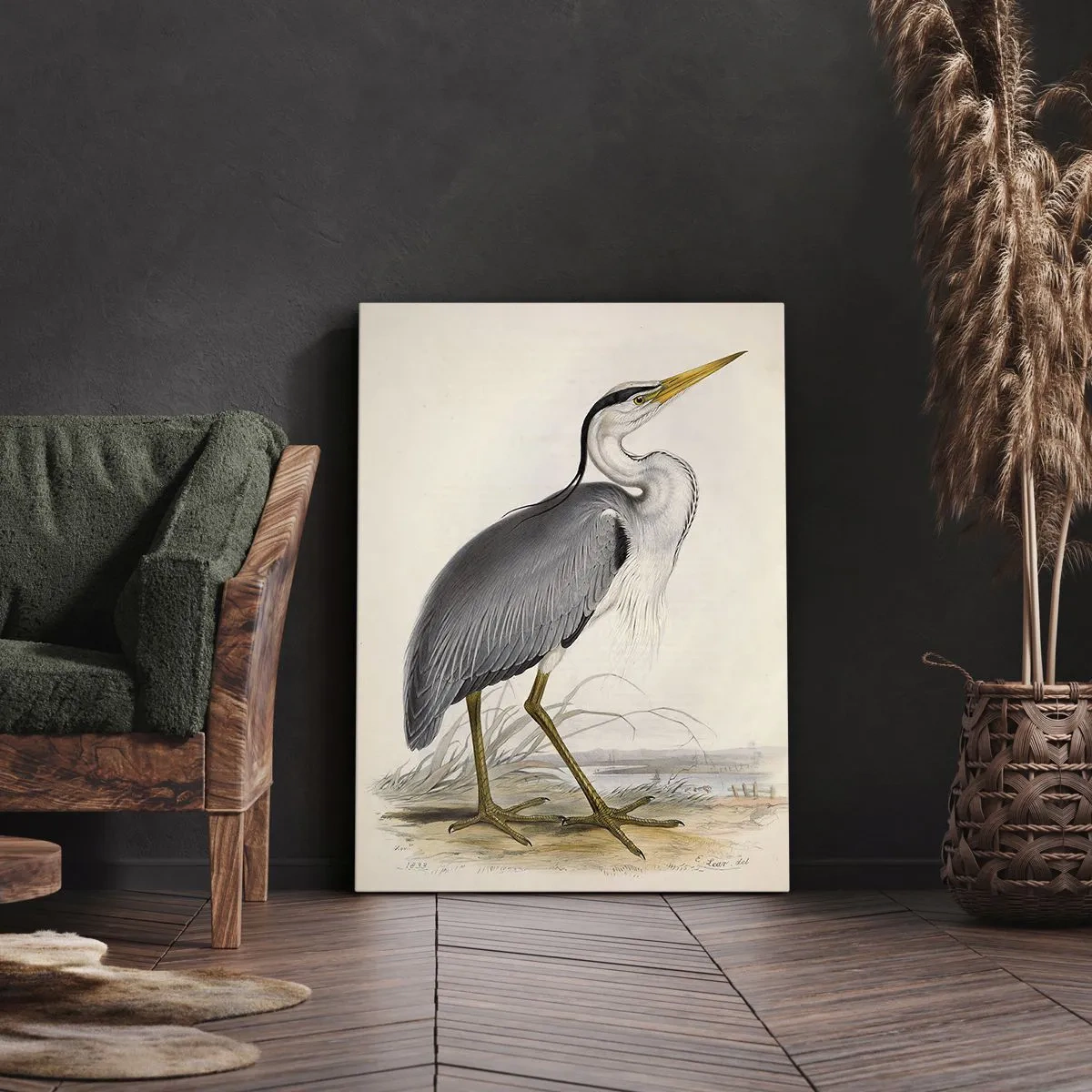 Impression sur toile - Image sur toile - Grâce au héron - 80x120 cm