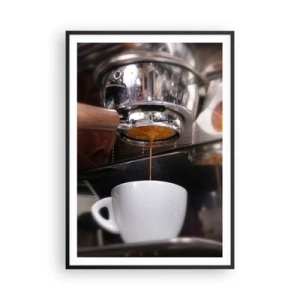 Affiche dans un cadre noir - Poster - Bon moment de la journée - 70x100 cm