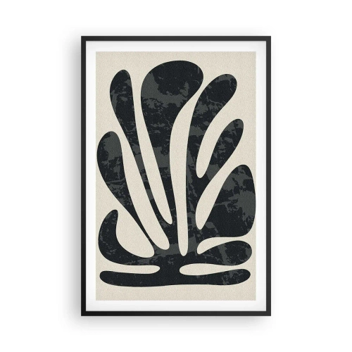 Affiche dans un cadre noir - Poster - Abstraction à plusieurs doigts - 61x91 cm