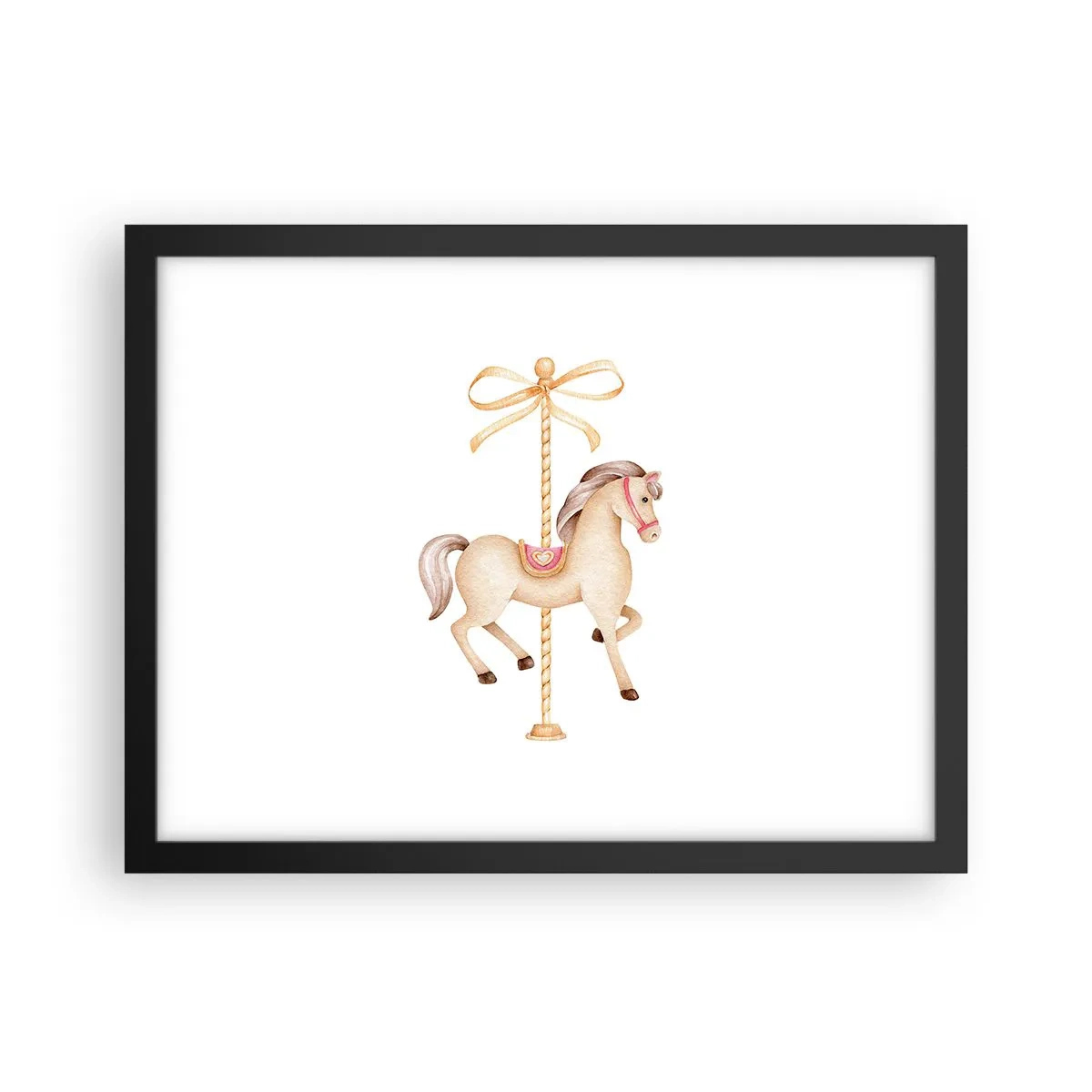 Affiche dans un cadre noir - Poster - Un trot gracieux - 40x30 cm