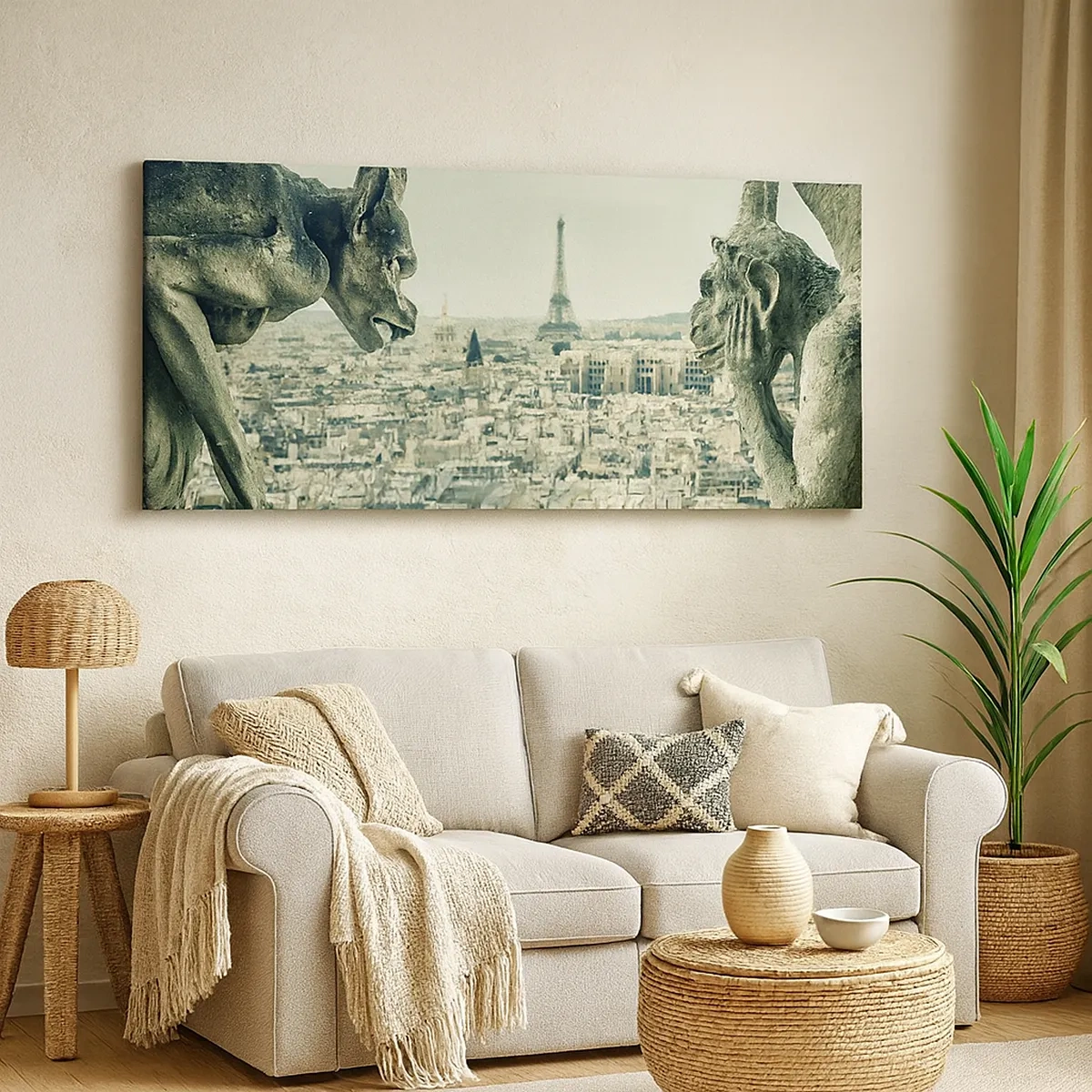 Impression sur toile - Image sur toile - Bavardage parisien - 30x30 cm