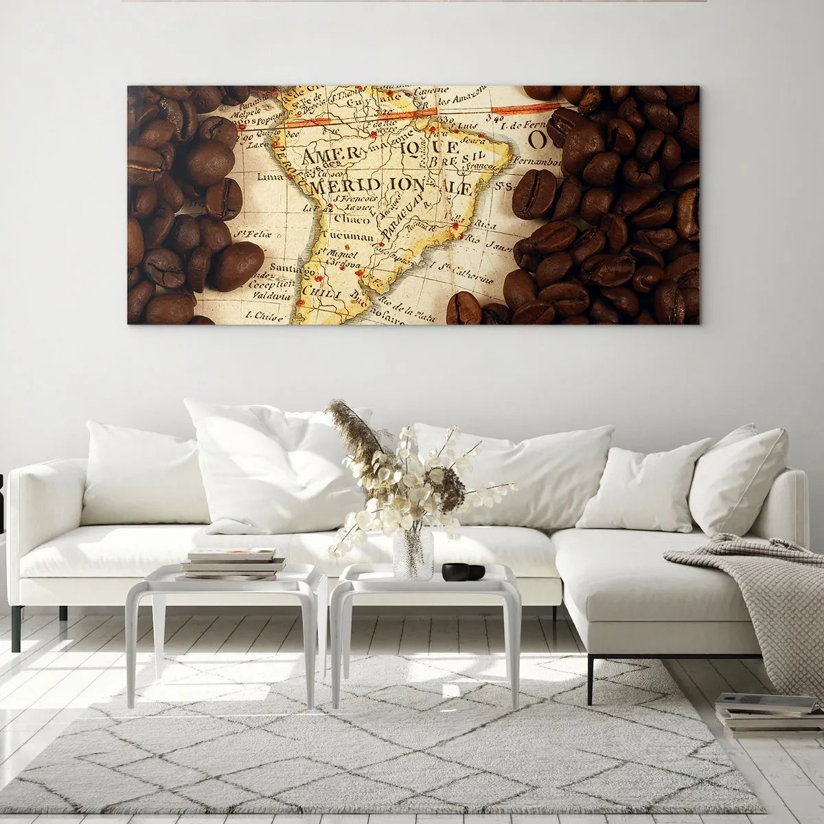 Impression sur verre - Image sur verre - D'où vient le meilleur café ? - 100x40 cm